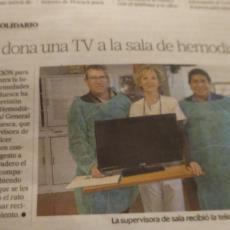 DONACION TV H.S.J. SALA HEMODIALISIS