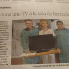 DONACION TV H.S.J. SALA HEMODIALISIS